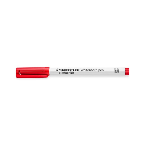 Whiteboardmarker Lumocolor 301 1mm Rundspitze rot trocken abwischbar Staedtler 301-2 Produktbild Additional View 1 L