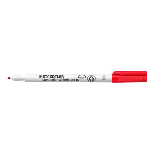 Whiteboardmarker Lumocolor 301 1mm Rundspitze rot trocken abwischbar Staedtler 301-2 Produktbild