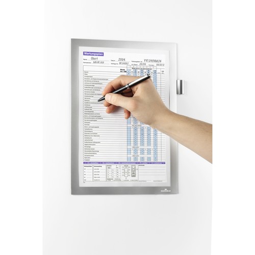 Magnetrahmen DURAFRAME MAGNETIC NOTE A4 silber magnetisch Durable 4989-23 Produktbild Additional View 1 L