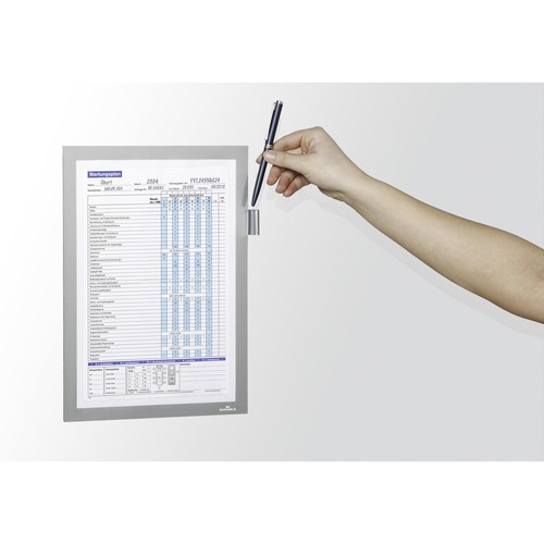 Magnetrahmen DURAFRAME MAGNETIC NOTE A4 silber magnetisch Durable 4989-23 Produktbild Additional View 4 L