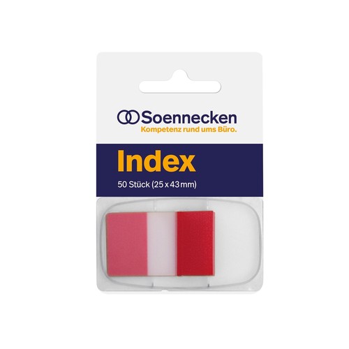 Haftstreifen Index 5821 25x43mm rot 5821 (PACK=50 STÜCK) Produktbild Front View L