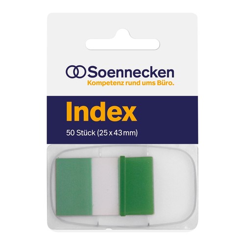 Haftstreifen Index 5823 25x43mm grün 5823 (PACK=50 STÜCK) Produktbild Front View L