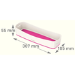 Aufbewahrungsschale MyBox 307x55x105mm weiß/pink Leitz 5258-10-23 Produktbild Additional View 3 S