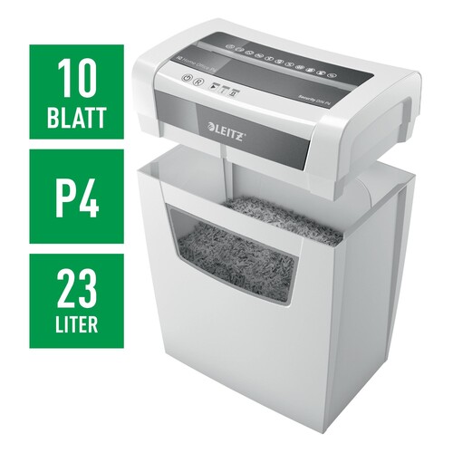 Aktenvernichter IQ Home Office P4 für 10Blatt 4x28mm Partikelschnitt Leitz 8009-00-00 (Sicherheitsstufe P-4) Produktbild Additional View 1 L