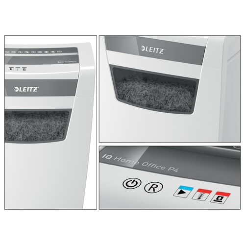 Aktenvernichter IQ Home Office P4 für 10Blatt 4x28mm Partikelschnitt Leitz 8009-00-00 (Sicherheitsstufe P-4) Produktbild Additional View 2 L