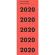 Jahreszahlenaufkleber 2020 rot selbstklebend Herma 1680 (PACK=100 STÜCK) Produktbild