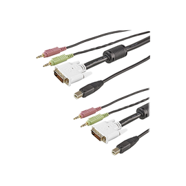 StarTech.com 1,8m 4-in-1 USB DVI KVM Kabel mit Audio und Mikrofon Produktbild