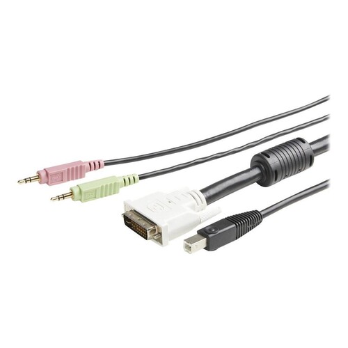 StarTech.com 1,8m 4-in-1 USB DVI KVM Kabel mit Audio und Mikrofon Produktbild Additional View 3 L