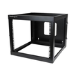 StarTech.com "8U Hinged Open Frame Wall Mount Network Rack - 4-Post 22"" Depth Swing Out Computer Eq Produktbild