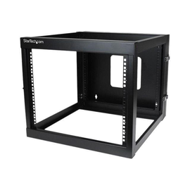 StarTech.com "8U Hinged Open Frame Wall Mount Network Rack - 4-Post 22"" Depth Swing Out Computer Eq Produktbild