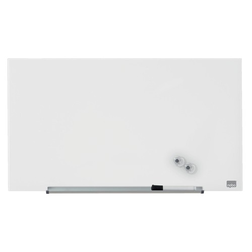 Glas-Magnetboard Diamond Widescreen 31" 38x68cm weiß magnetisch Nobo 1905175 Produktbild Front View L