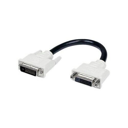 StarTech.com 15cm DVI-D Dual Link Monitor-Verlängerungskabel - DVI Monitorkabel Verlängerung - Steck Produktbild Front View L