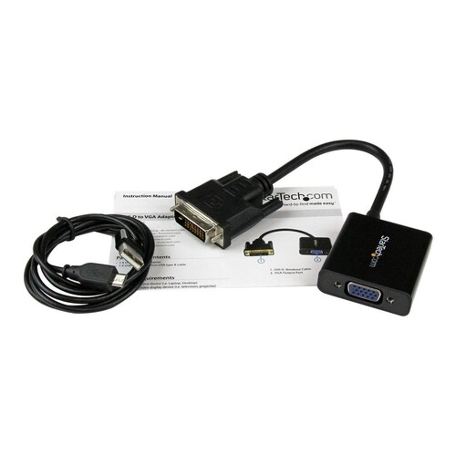 StarTech.com DVI-D auf VGA Aktives Video Adapter/ Konverter Kabel - DVI zu VGA Wandler Box Stecker / Produktbild Additional View 3 L