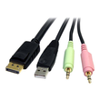 StarTech.com 1,8m 4-in-1 USB DisplayPort KVM-Switch Kabel mit Audio und Mikrofon - Video- / USB- / A Produktbild Additional View 1 S