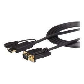 StarTech.com 90cm aktives HDMI auf VGA Konverter Kabel -  HDMI zu VGA Adapter 0,9m - Schwarz - 1920x Produktbild