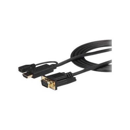 StarTech.com 90cm aktives HDMI auf VGA Konverter Kabel -  HDMI zu VGA Adapter 0,9m - Schwarz - 1920x Produktbild