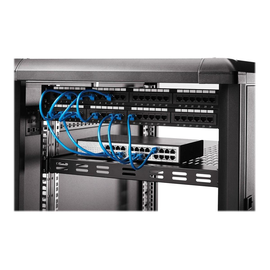 StarTech.com Server Rack Shelf - 1U - Adjustable Mount Depth - Heavy Duty - Rack - Regal - Schwarz - Produktbild