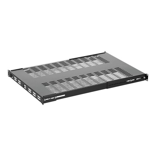 StarTech.com Server Rack Shelf - 1U - Adjustable Mount Depth - Heavy Duty - Rack - Regal - Schwarz - Produktbild Additional View 4 L