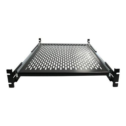 StarTech.com 2HE ausziehbarer Rack-Fachboden belüftet - 22.7kg - 19 Serverschrank Rack-Shelf - Schwa Produktbild Additional View 2 L