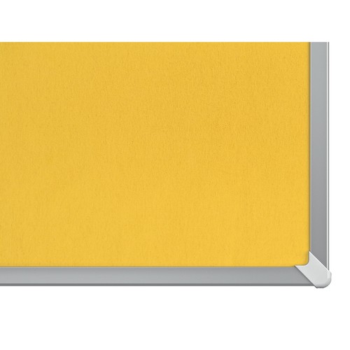 Textil-Pinnwand mit Aluminiumrahmen Widescreen 40" 90x51cm gelb Nobo 1905319 Produktbild Additional View 1 L