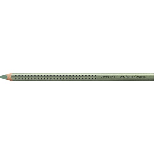 Farbstift mit Noppen JUMBO GRIP dreikant Metallic grün Faber Castell 110985 Produktbild Front View L