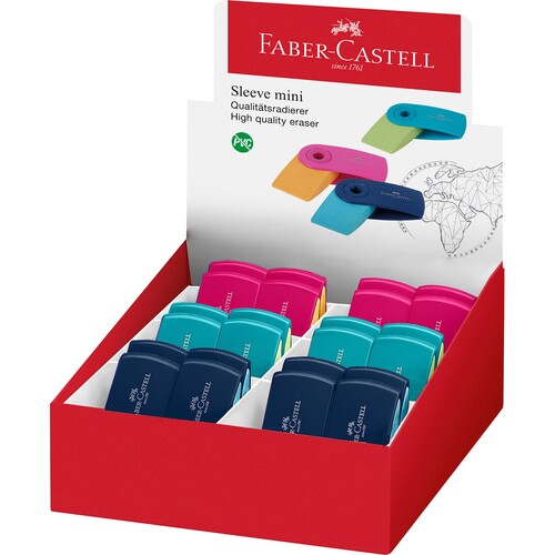 Radiergummi SLEEVE mini 54x24x10mm farbig sortiert Faber Castell 182445 Produktbild Additional View 2 L