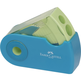 Doppelspitzer SLEEVE mit Behälter + Schutzhülle farbig sortiert Faber Castell 182704 Produktbild