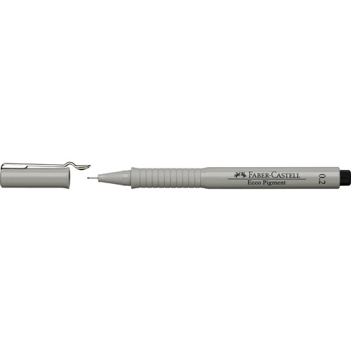 Fineliner Ecco Pigment 0,2mm schwarz Faber Castell 166299 Produktbild Front View L