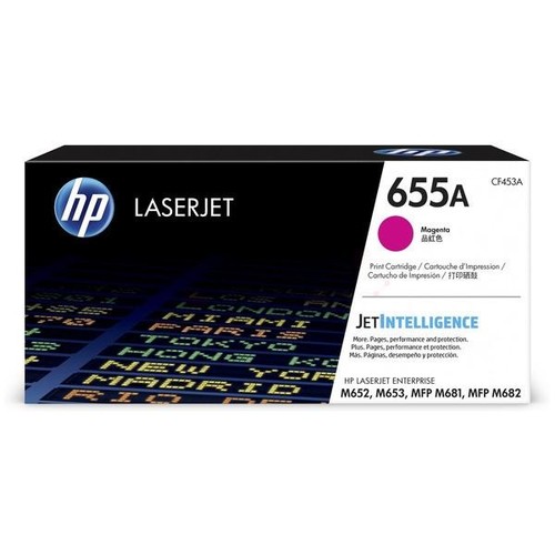 Toner 655A für Color Laserjet Enterprise M653X 10500Seiten magenta HP CF453A Produktbild Front View L