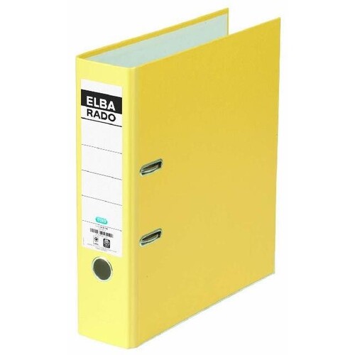 Ordner Rado Brillant A4 80mm gelb Pappe Elba 100022613 Produktbild Front View L