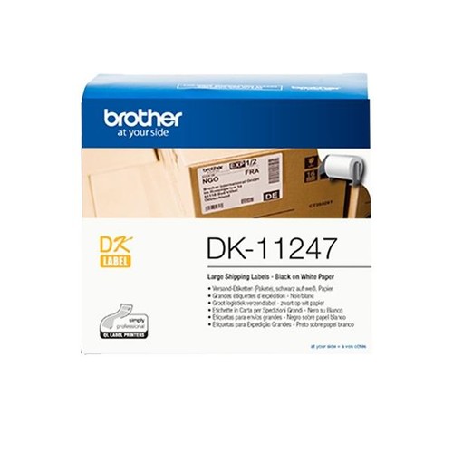 Einzeletikettenrollen Versand-Etiketten 103x164mm Thermopapier Brother DK-11247 (PACK=180 STÜCK) Produktbild Additional View 1 L