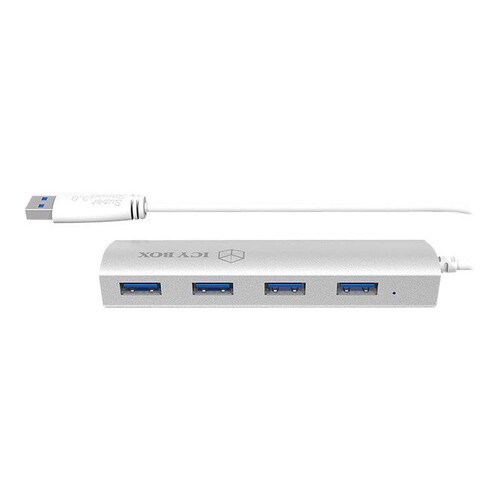 ICY BOX IB-AC6401 - Hub - 4 x SuperSpeed USB 3.0 Produktbild Front View L