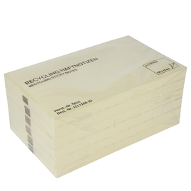 Haftnotizen 125x75mm Recycling Notes gelb Papier BestStandard (PACK=6x 100 BLATT) Produktbild