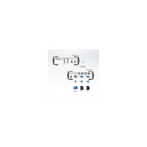 ATEN MasterView - KVM-Switch - 2 x KVM port(s) Produktbild Additional View 2 L
