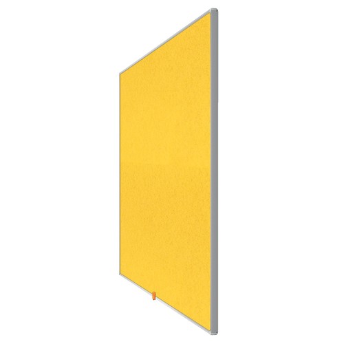 Textil-Pinnwand mit Aluminiumrahmen Widescreen 55" 123x70cm gelb Nobo 1905320 Produktbild Additional View 2 L