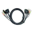 ATEN 2L-7D02U - Video- / USB- / Audio-Kabel - USB, mini-phone stereo 3.5 mm, DVI-D (M) Produktbild