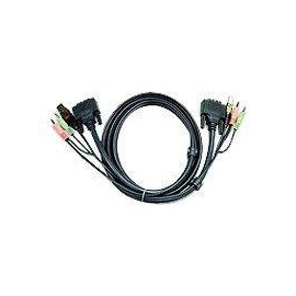 ATEN 2L-7D02U - Video- / USB- / Audio-Kabel - USB, mini-phone stereo 3.5 mm, DVI-D (M) Produktbild