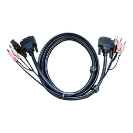 ATEN 2L-7D03UD - Video- / USB- / Audio-Kabel - USB, mini-phone stereo 3.5 mm, DVI-D (M) Produktbild