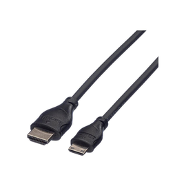 ROLINE HDMI-Kabel mit Ethernet - HDMI männlich zu mini HDMI männlich Produktbild