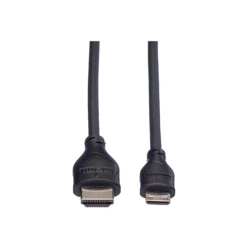 ROLINE HDMI-Kabel mit Ethernet - HDMI männlich zu mini HDMI männlich Produktbild Additional View 2 L