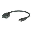 ROLINE HDMI-Kabel mit Ethernet - 19 pin micro HDMI Type D männlich zu HDMI weiblich Produktbild