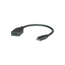 ROLINE HDMI-Kabel mit Ethernet - 19 pin micro HDMI Type D männlich zu HDMI weiblich Produktbild