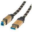 ROLINE Gold - USB-Kabel - USB Type B (M) zu USB Typ A (M) Produktbild