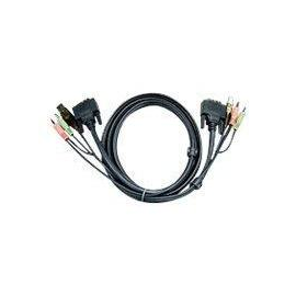 ATEN 2L-7D02UI - Video- / USB- / Audio-Kabel - USB, mini-phone stereo 3.5 mm, DVI-I (M) Produktbild