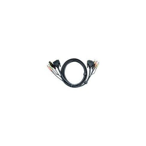 ATEN 2L-7D02UI - Video- / USB- / Audio-Kabel - USB, mini-phone stereo 3.5 mm, DVI-I (M) Produktbild