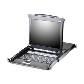 ATEN Slideaway CL5716M - KVM-Konsole mit KVM-Switch - 16 Anschlüsse - PS/2, USB - 43.2 cm (17") Produktbild