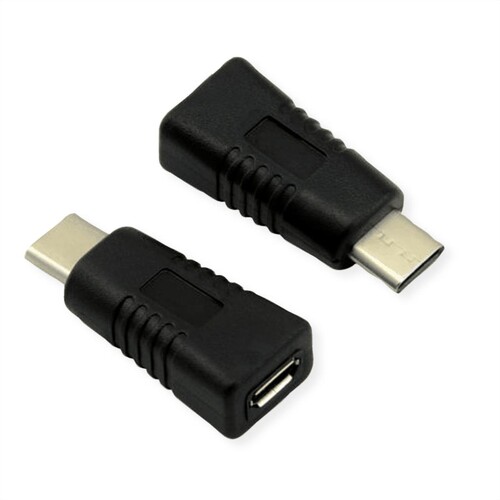 VALUE USB-Adapter - Micro-USB Typ B (W) bis USB-C (M) Produktbild Additional View 1 L