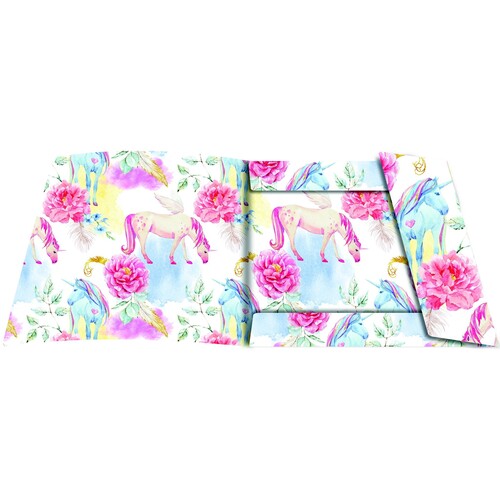 Zeichensammelmappe mit Gummizug Motiv Einhorn A3 RNK 45327 Produktbild Additional View 1 L