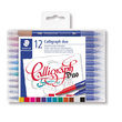 Doppel-Fasermaler Kalligraphy Etui 2+3,5mm sortiert Staedtler 3005TB12 (ETUI=12 STÜCK) Produktbild