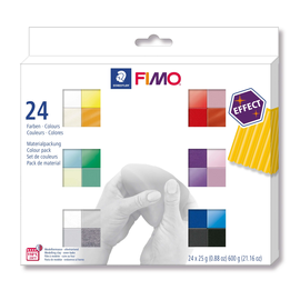 Modelliermasse-Materialpackung FIMO Effect ofenhärtend 24x25g sortiert Staedtler 8013C24-1 Produktbild